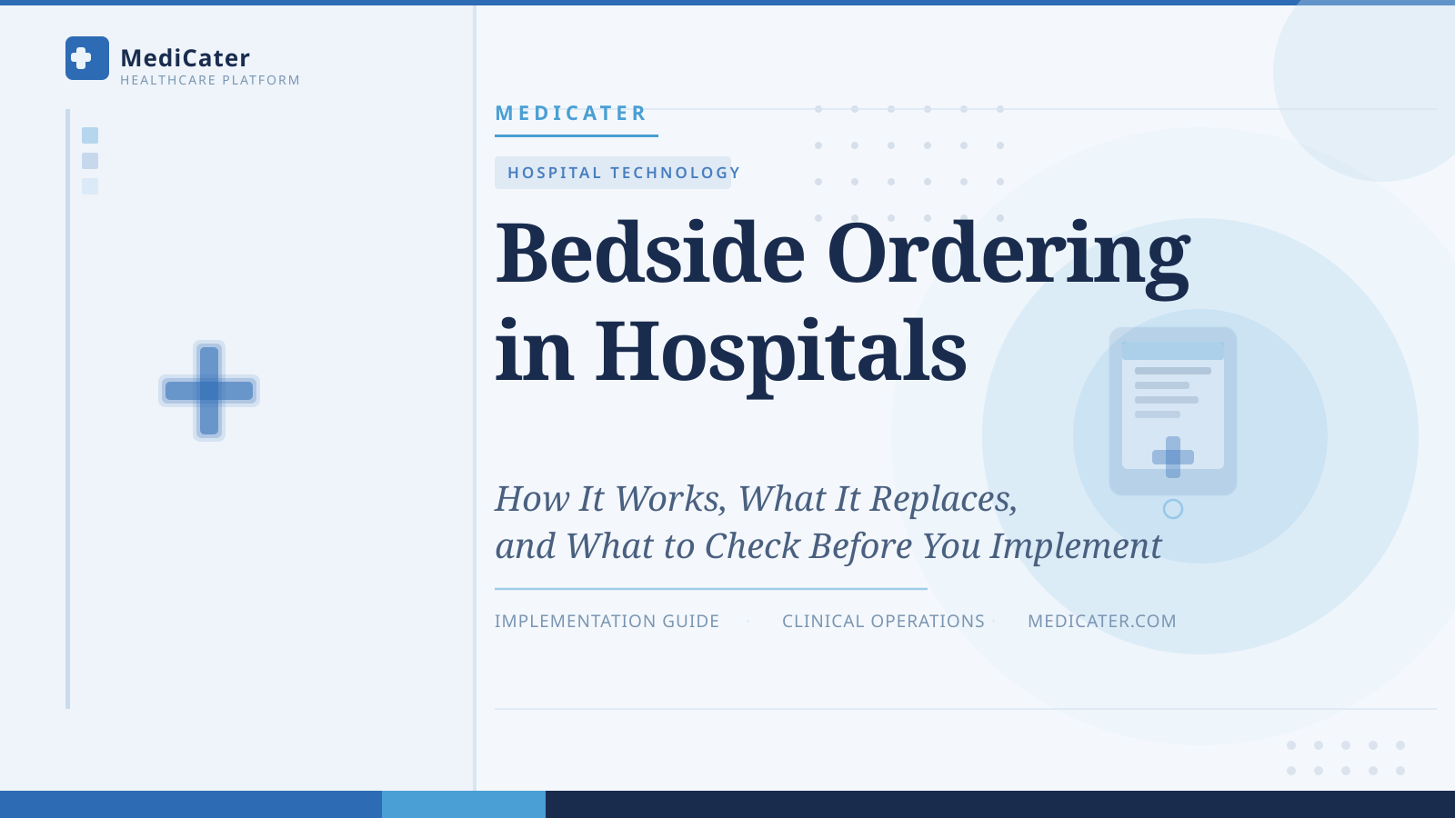Bedside Ordering in Hospitals: How It Works, What It Replaces, and What to Check Before You Implement